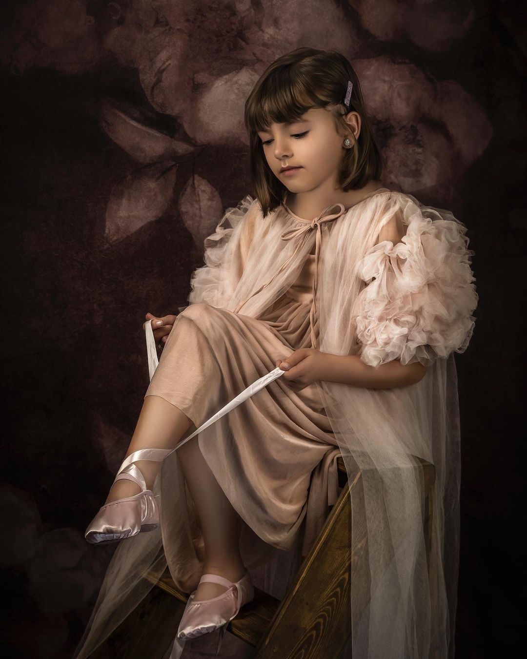 kate抽象的な花の背景ピンクの油絵テクスチャファインアート花GQによって設計された