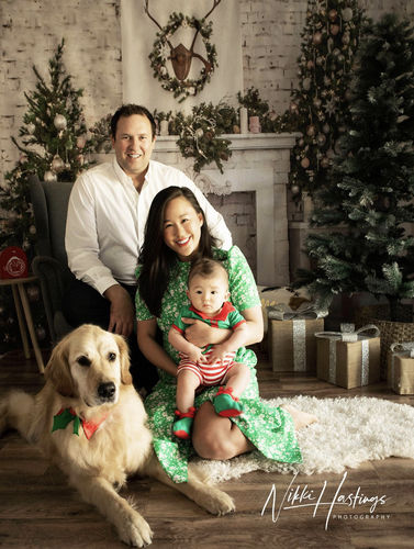 Kate 写真撮影のためのクリスマスツリーギフト背景