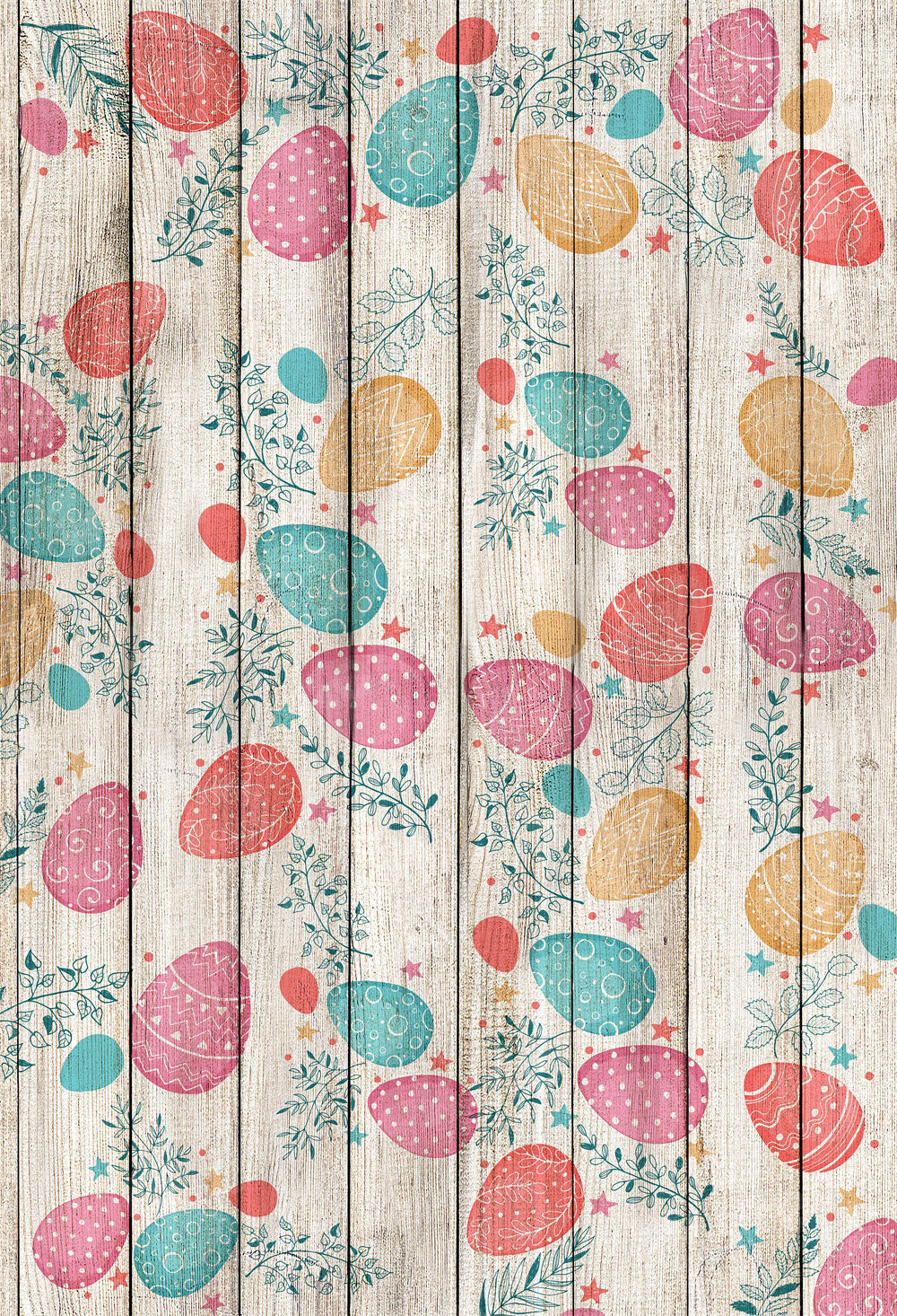 Kate木のイースター色の卵の背景Jerry_Sinaデザイン