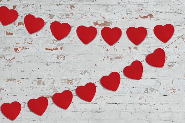 Kate レトロなレンガのバレンタインの背景 のデザインです JS Photography