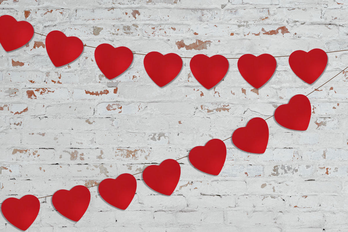 Kate レトロなレンガのバレンタインの背景 のデザインです JS Photography