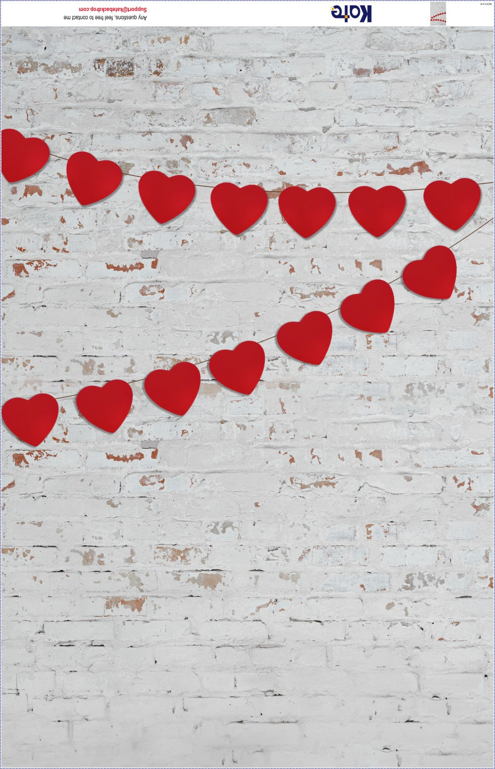 Kate レトロなレンガのバレンタインの背景 のデザインです JS Photography