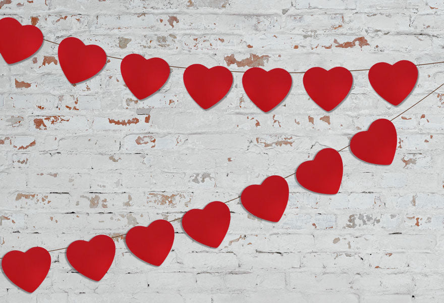 Kate レトロなレンガのバレンタインの背景 のデザインです JS Photography