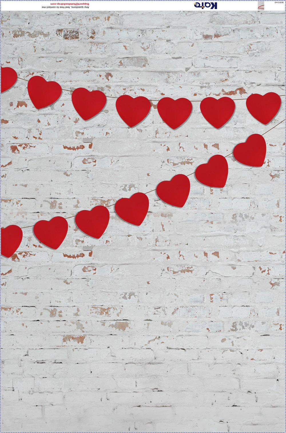 Kate レトロなレンガのバレンタインの背景 のデザインです JS Photography