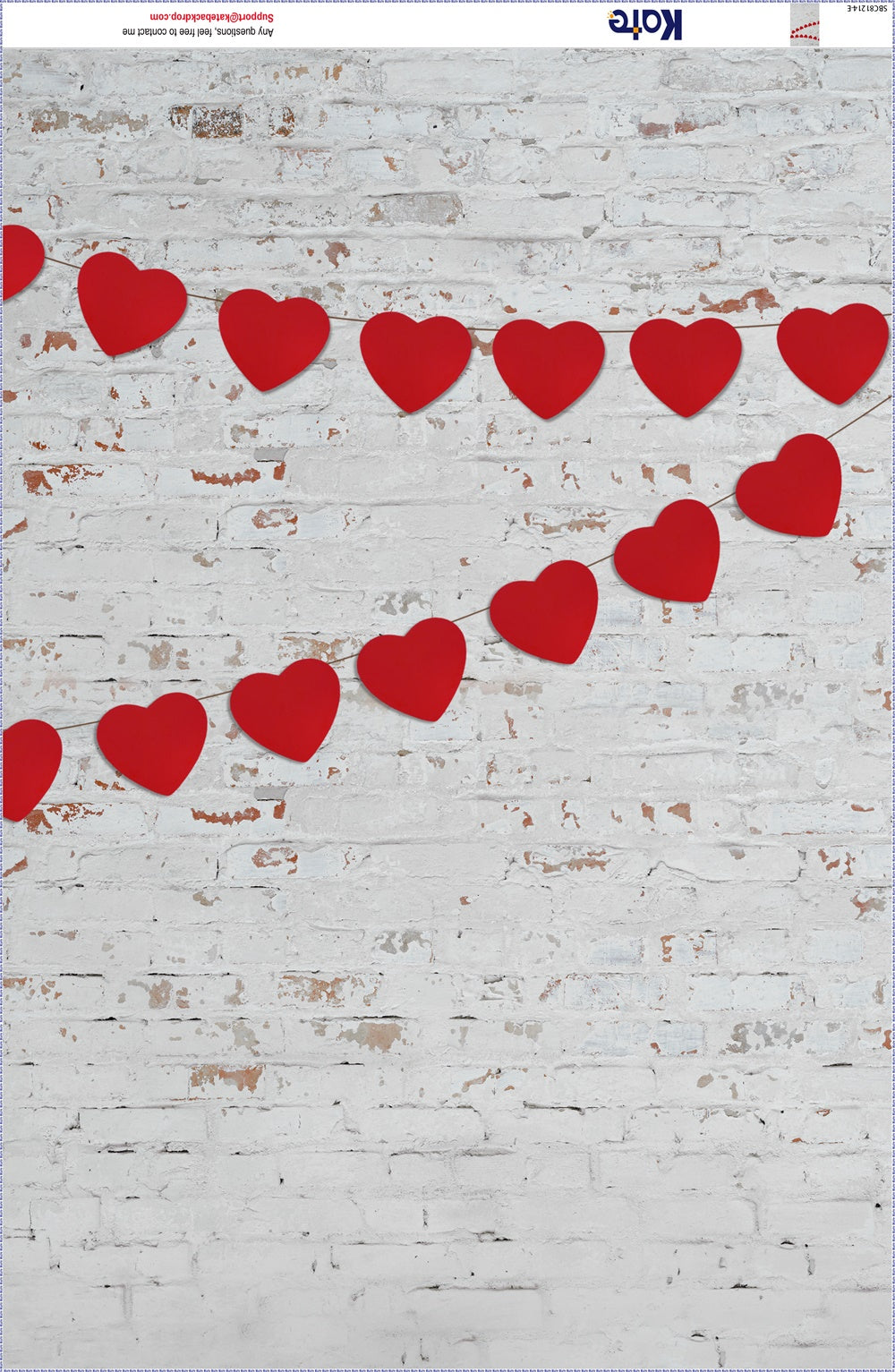 Kate レトロなレンガのバレンタインの背景 のデザインです JS Photography