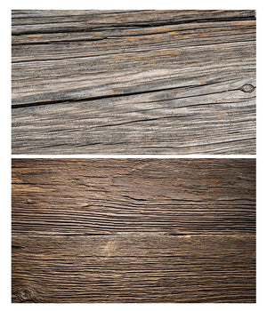 Kate 57x87cm 写真撮影のための防水ウッドブラウン両面紙の背景