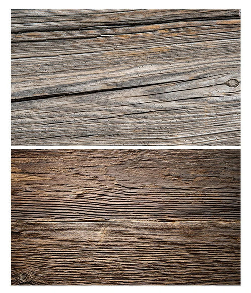 Kate 57x87cm 写真撮影のための防水ウッドブラウン両面紙の背景