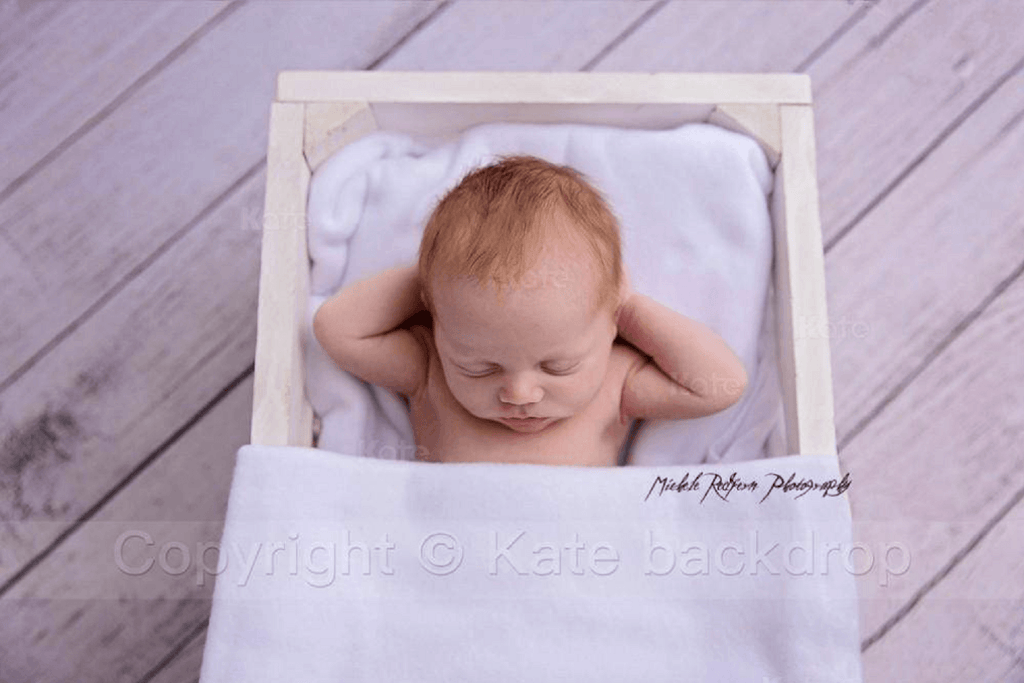 Kate グレー素朴な木製コンピュータープリントゴム床マット