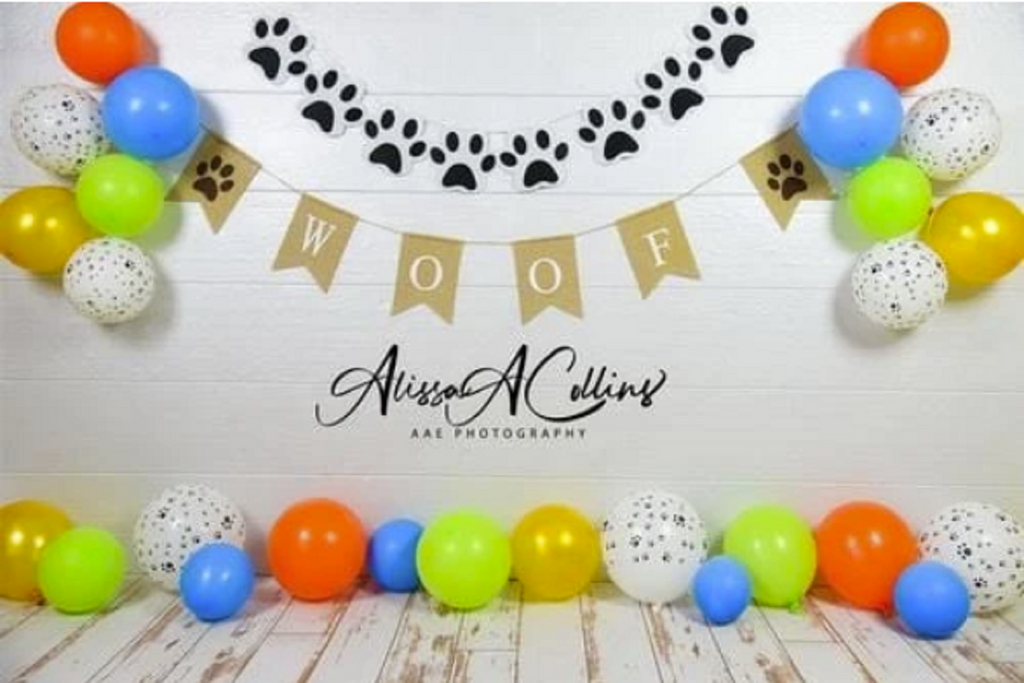 Kate 犬と風船の装飾背景