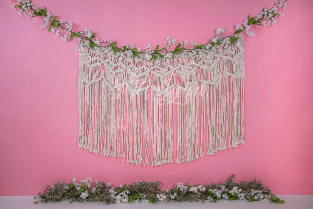 kateヴィンテージダークピンクのタッセル写真撮影の背景