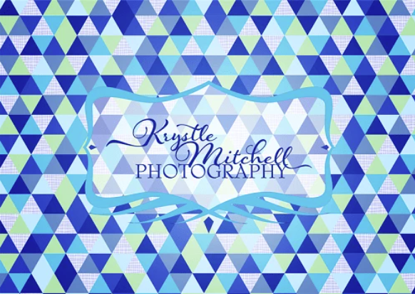 Kate 青い三角形のシームレスなパターン背景