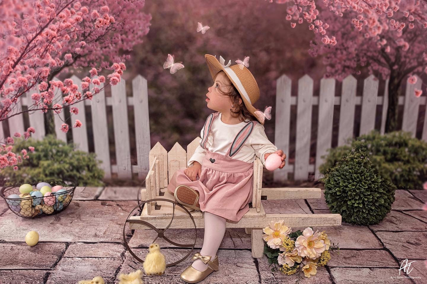 Kate 写真撮影のための春の庭の桜の背景