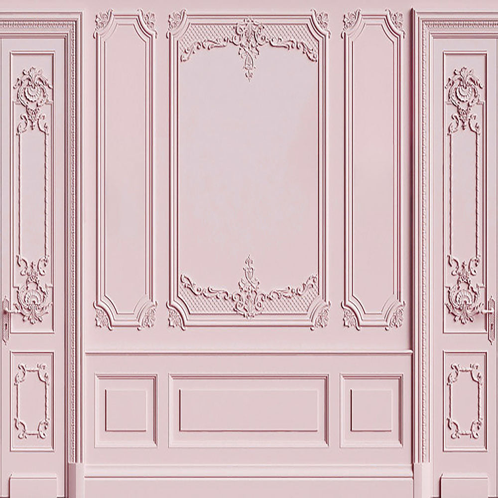 Kateピンクのレトロな壁の背景Chainデザイン