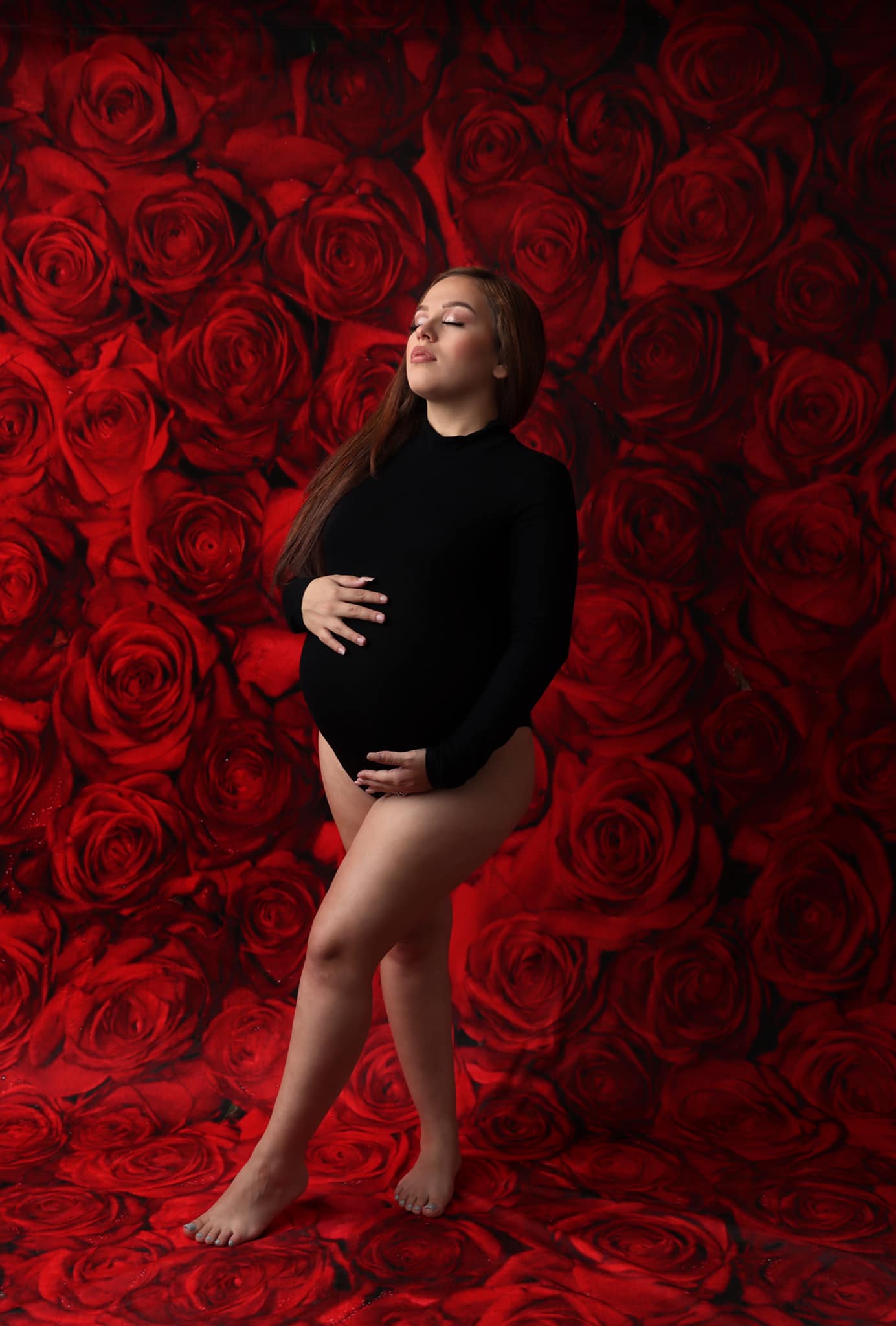 Kate赤いバラのバレンタインデーの花の写真の背景