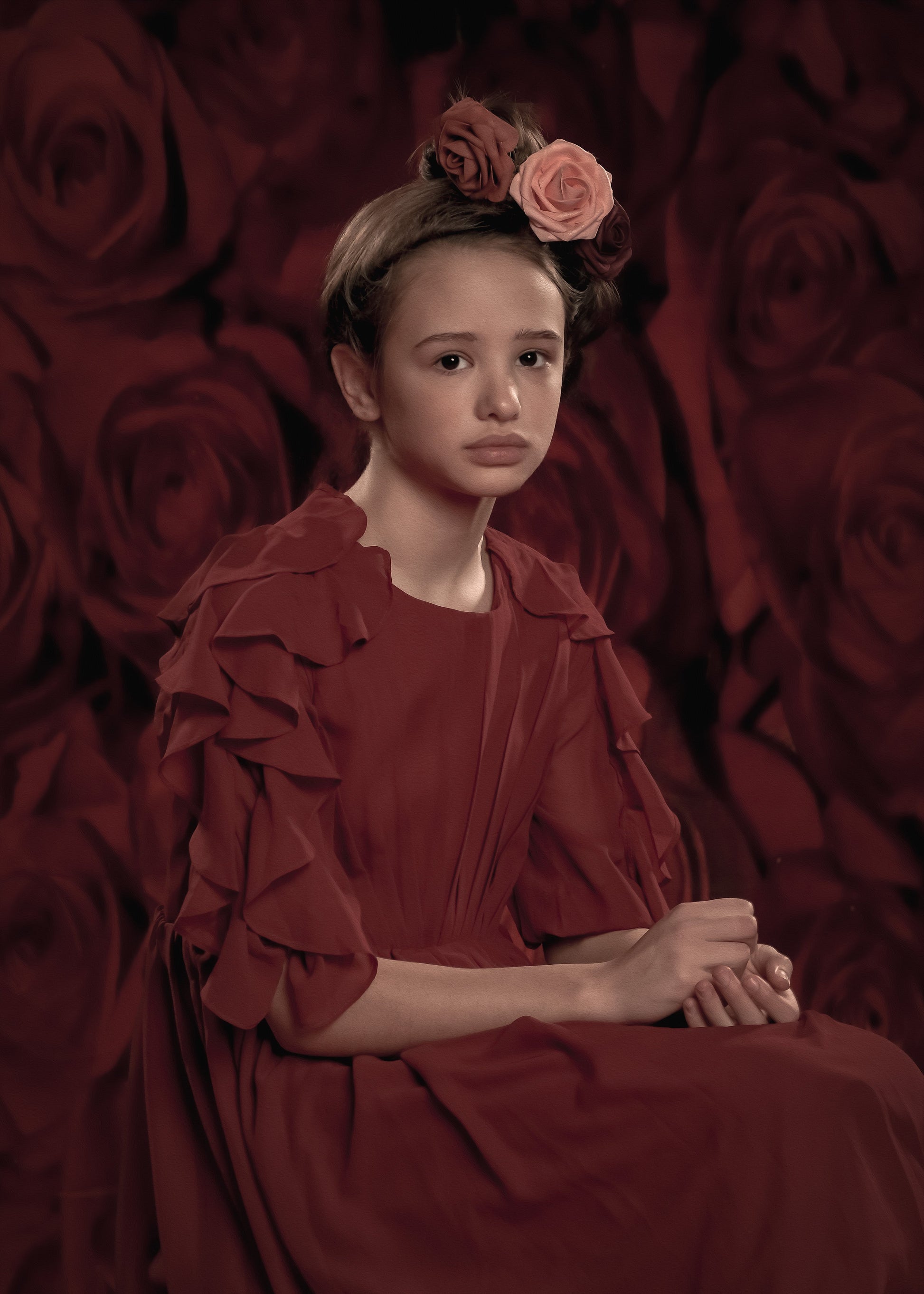 Kate赤いバラのバレンタインデーの花の写真の背景