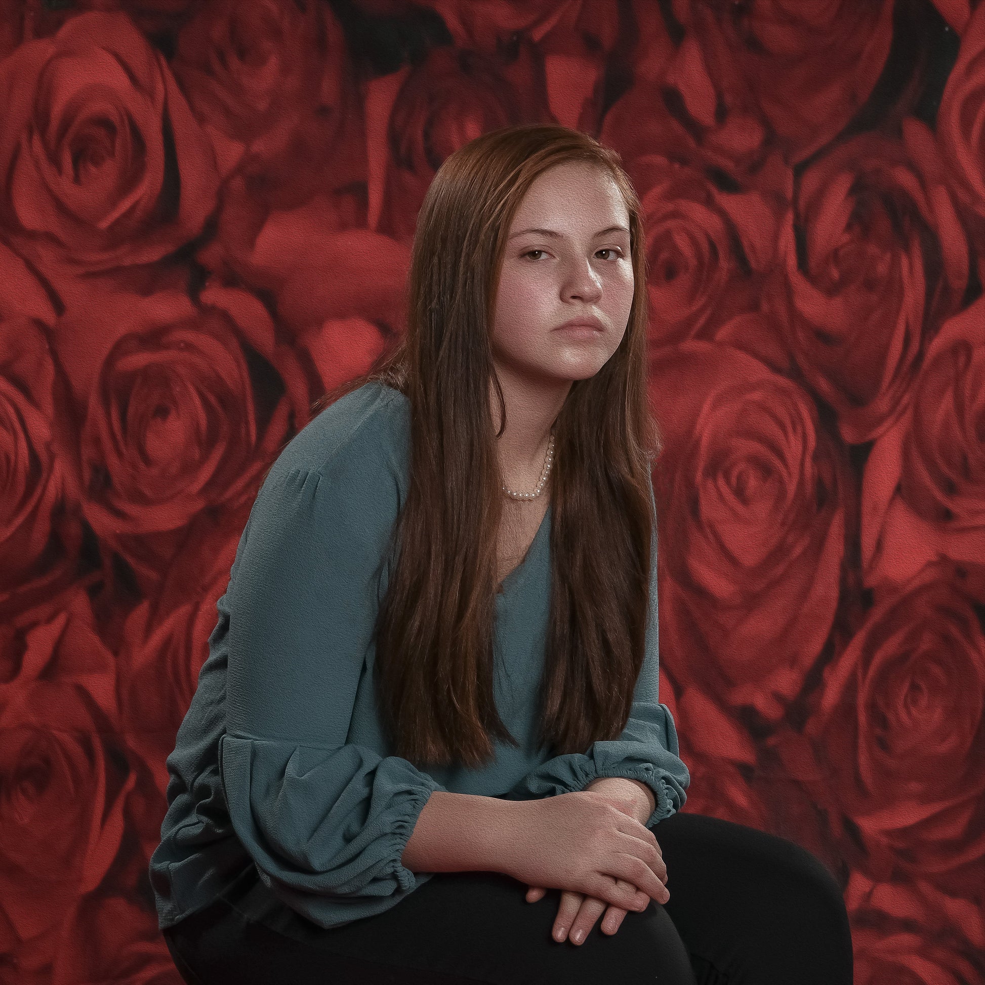 Kate赤いバラのバレンタインデーの花の写真の背景