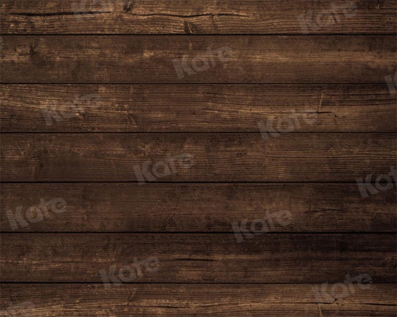 Kateブラウンウッドボードラバーフロアマット