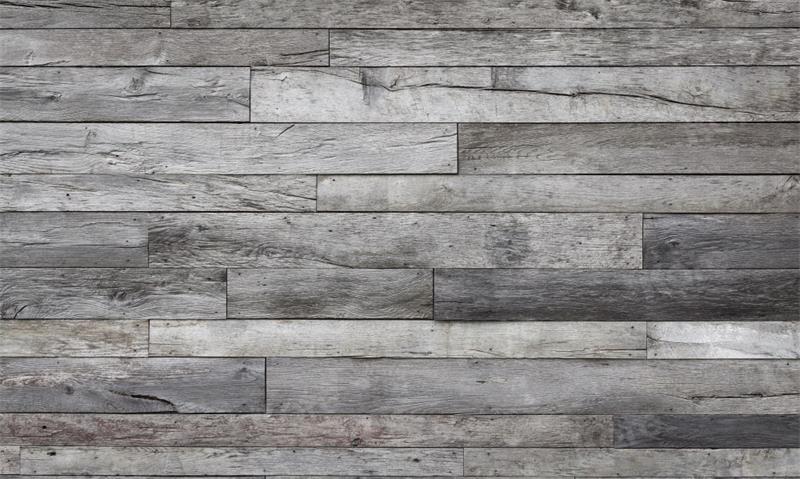 Kate灰色のひびの入った木目調ラバーフロアマット