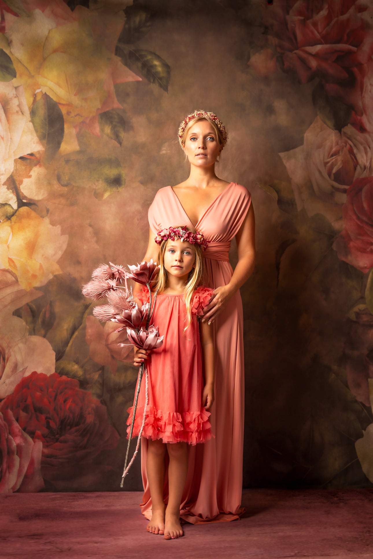 Kate 母の日レトロな抽象的な花の背景 のデザインです JS Photography