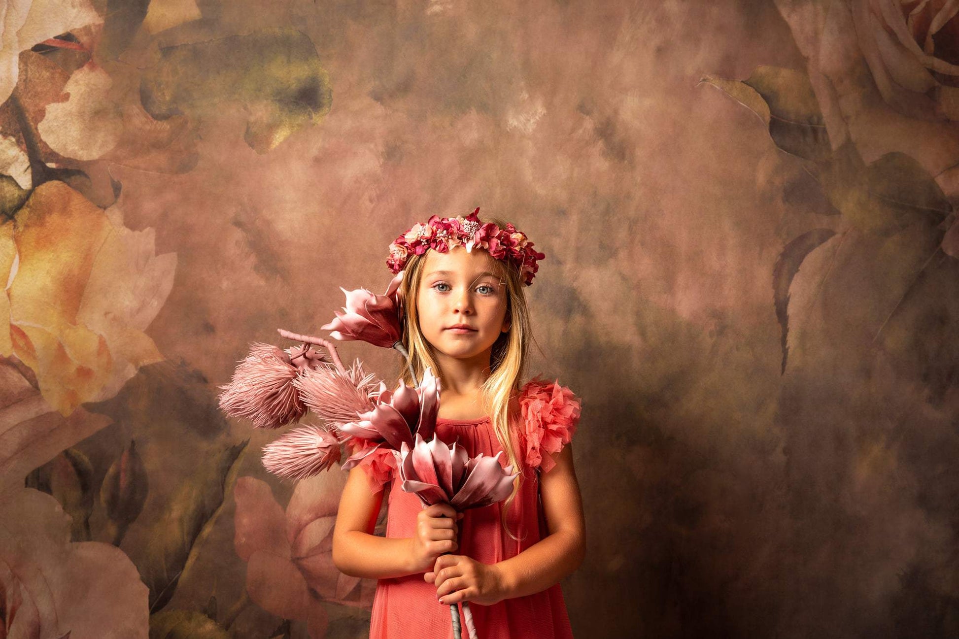 Kate 母の日レトロな抽象的な花の背景 のデザインです JS Photography