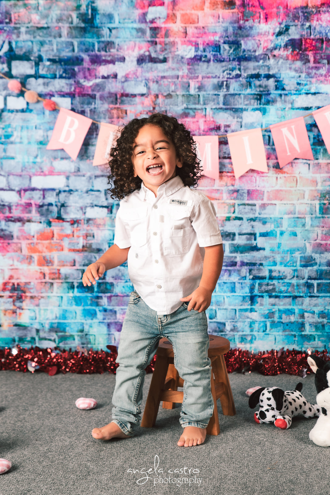 Kate レンガの壁の写真撮影の背景カラフルな絵画落書きの背景