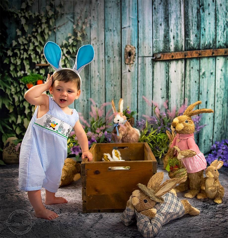 Kate古い納屋のドアの春の写真撮影用 子供の写真布