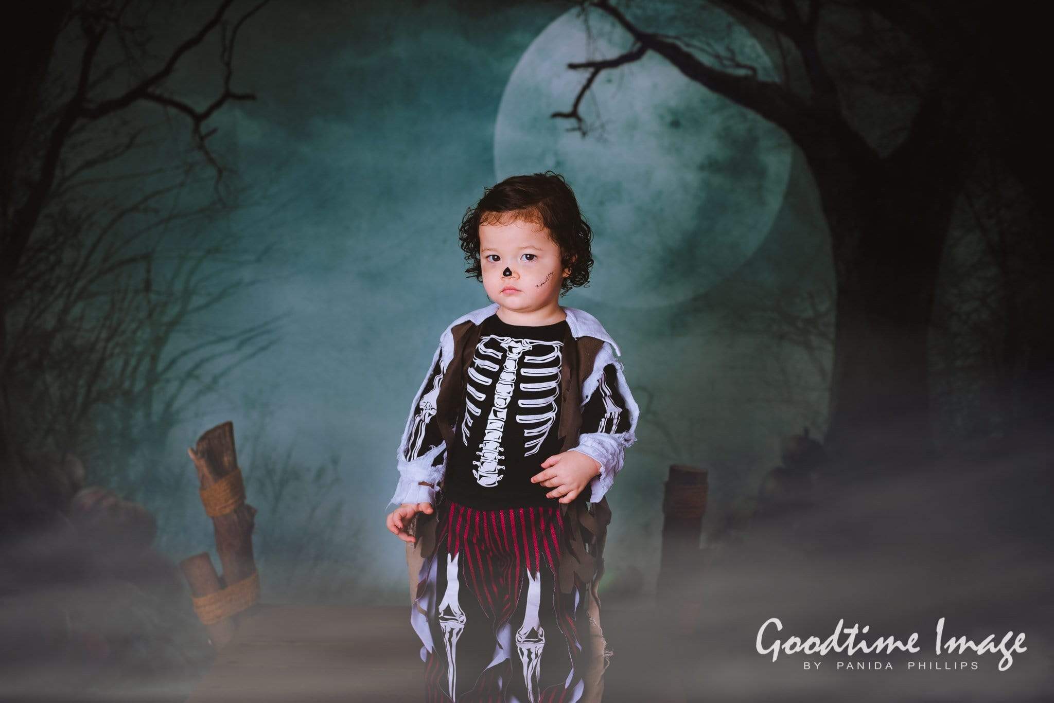 Kate 写真幻想的なハロウィーンの背景森の夜月