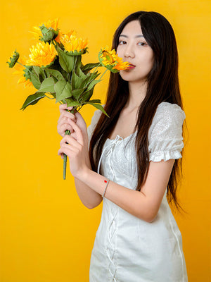 Kate黄色の無地の生地の写真背景