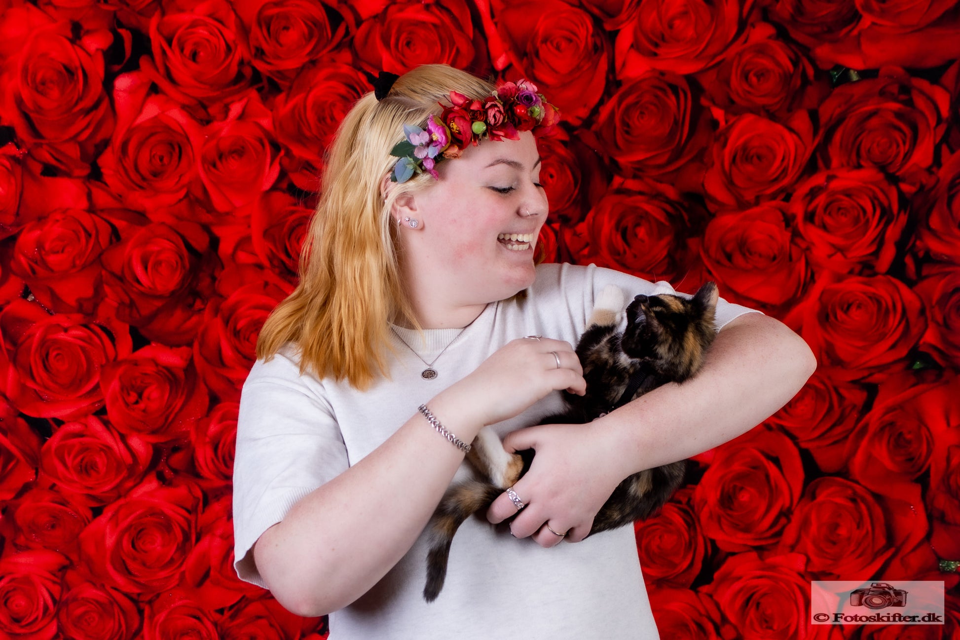 Kate赤いバラのバレンタインデーの花の写真の背景