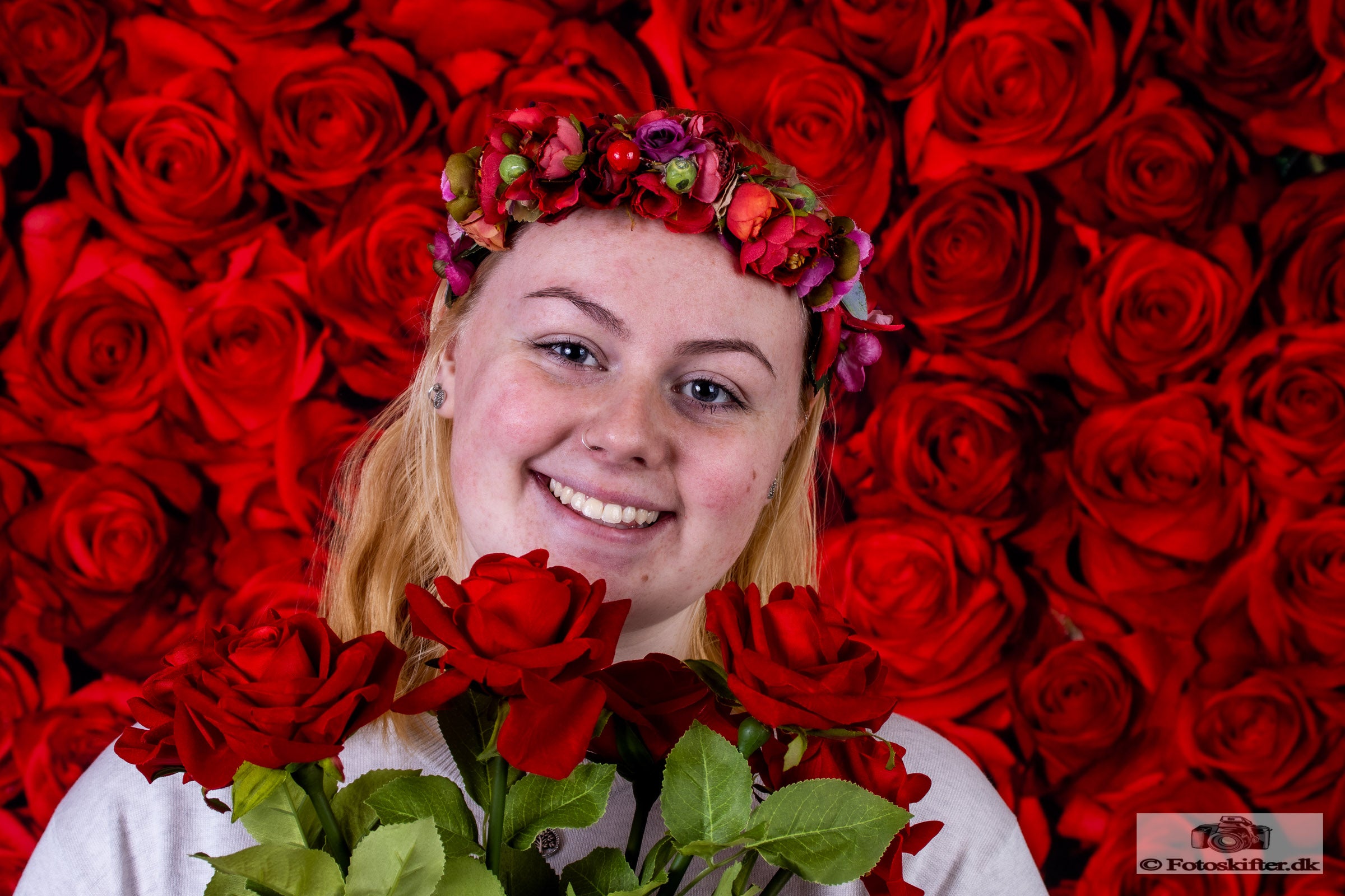 Kate赤いバラのバレンタインデーの花の写真の背景