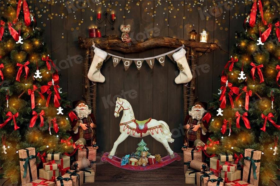 写真撮影のためのkateクリスマス暖炉の背景マジック