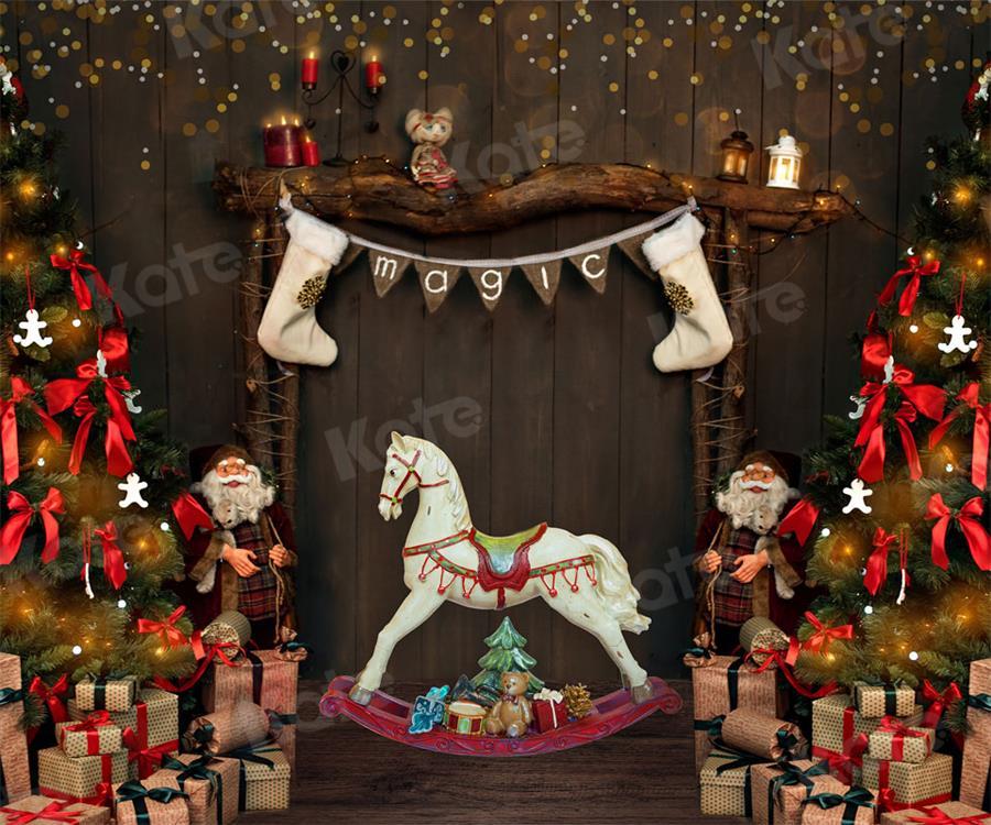 写真撮影のためのkateクリスマス暖炉の背景マジック