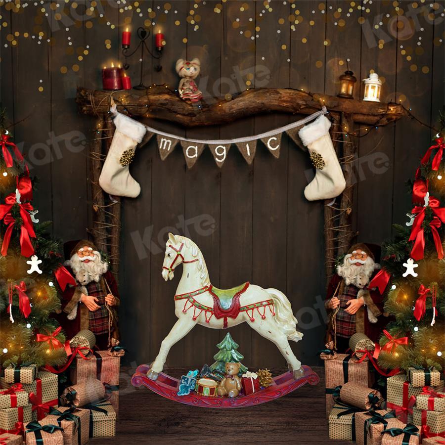 写真撮影のためのkateクリスマス暖炉の背景マジック