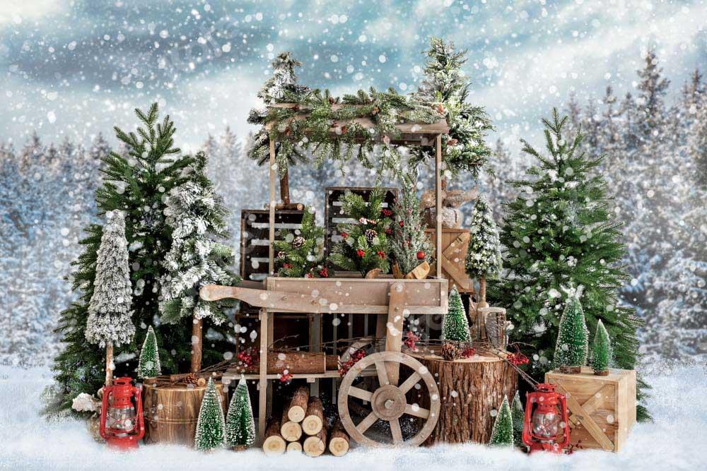 kateクリスマスツリーの背景冬の雪Emetselchによって設計された