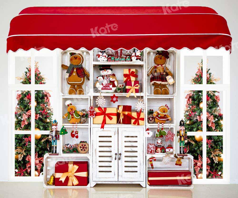 ケイトクリスマスショップ背景ギフトシェルフ