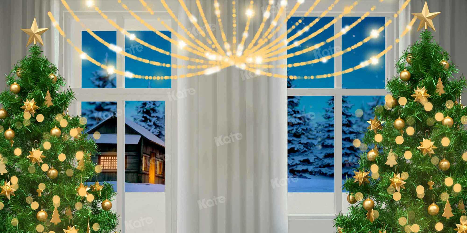 写真撮影のためのkateクリスマスの夜の背景