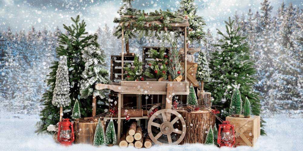 kateクリスマスツリーの背景冬の雪Emetselchによって設計された