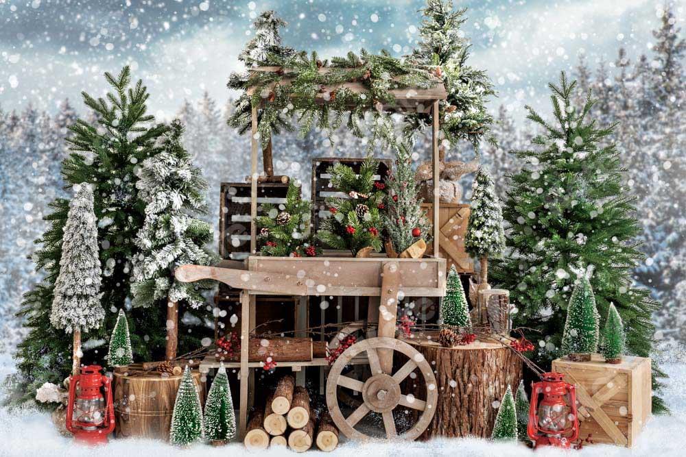 kateクリスマスツリーの背景冬の雪Emetselchによって設計された