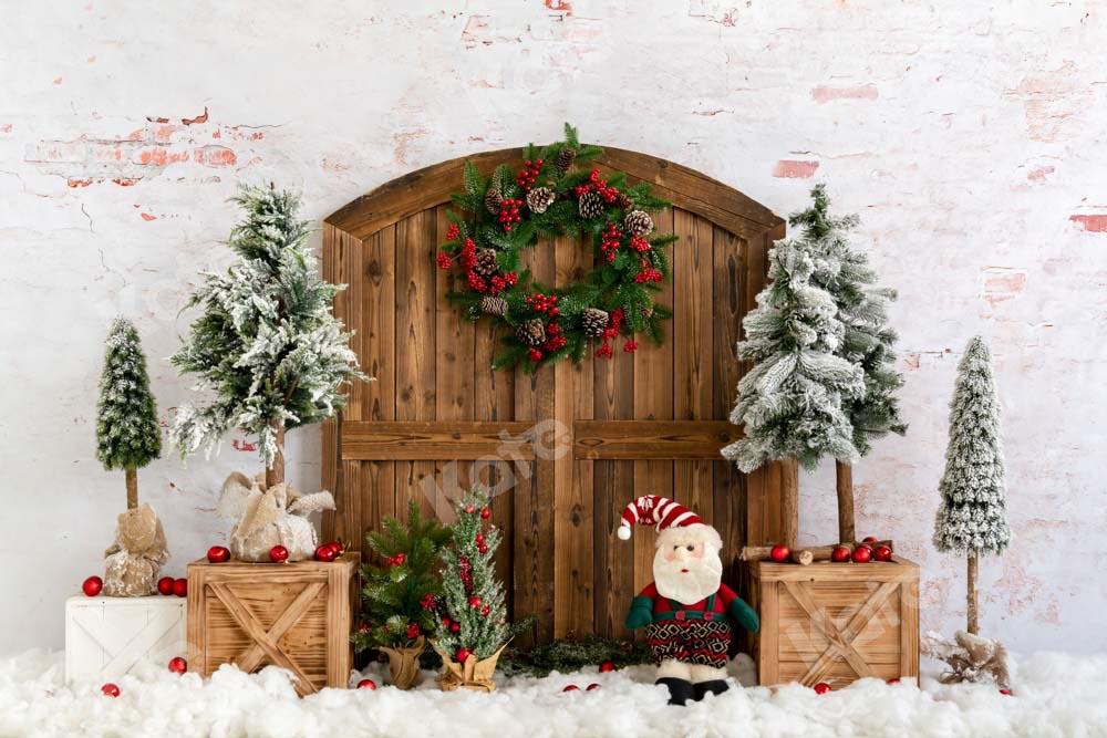 Kateケイトのクリスマスツリーの背景雪の冬