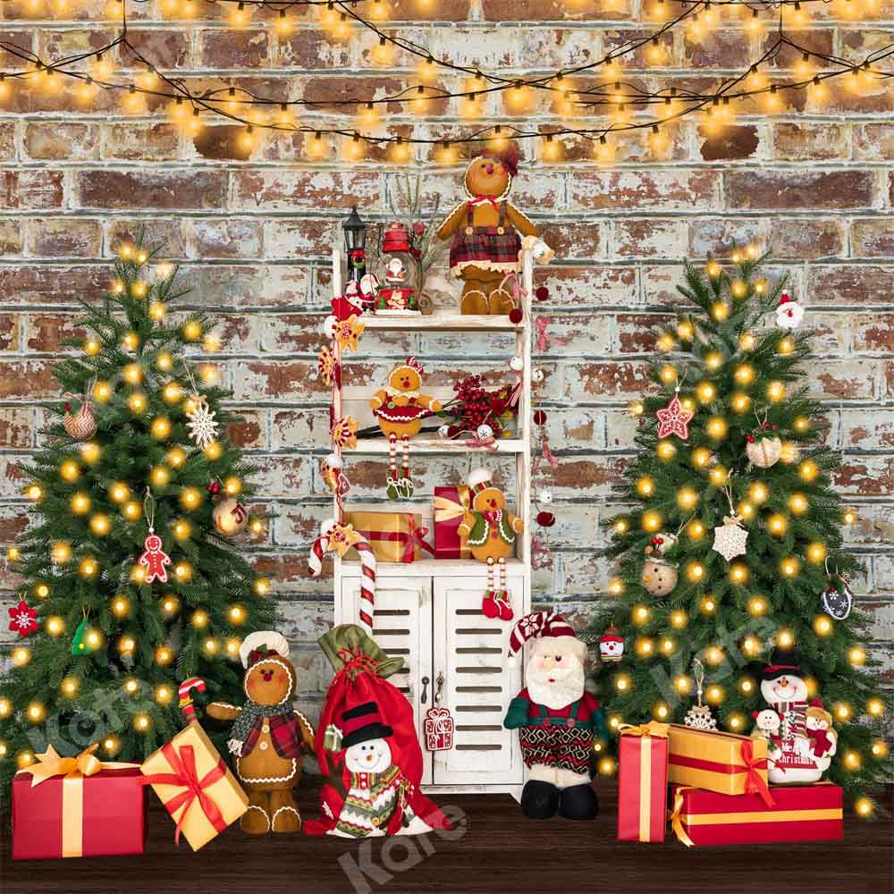 kateクリスマスの棚の背景の木のギフト
