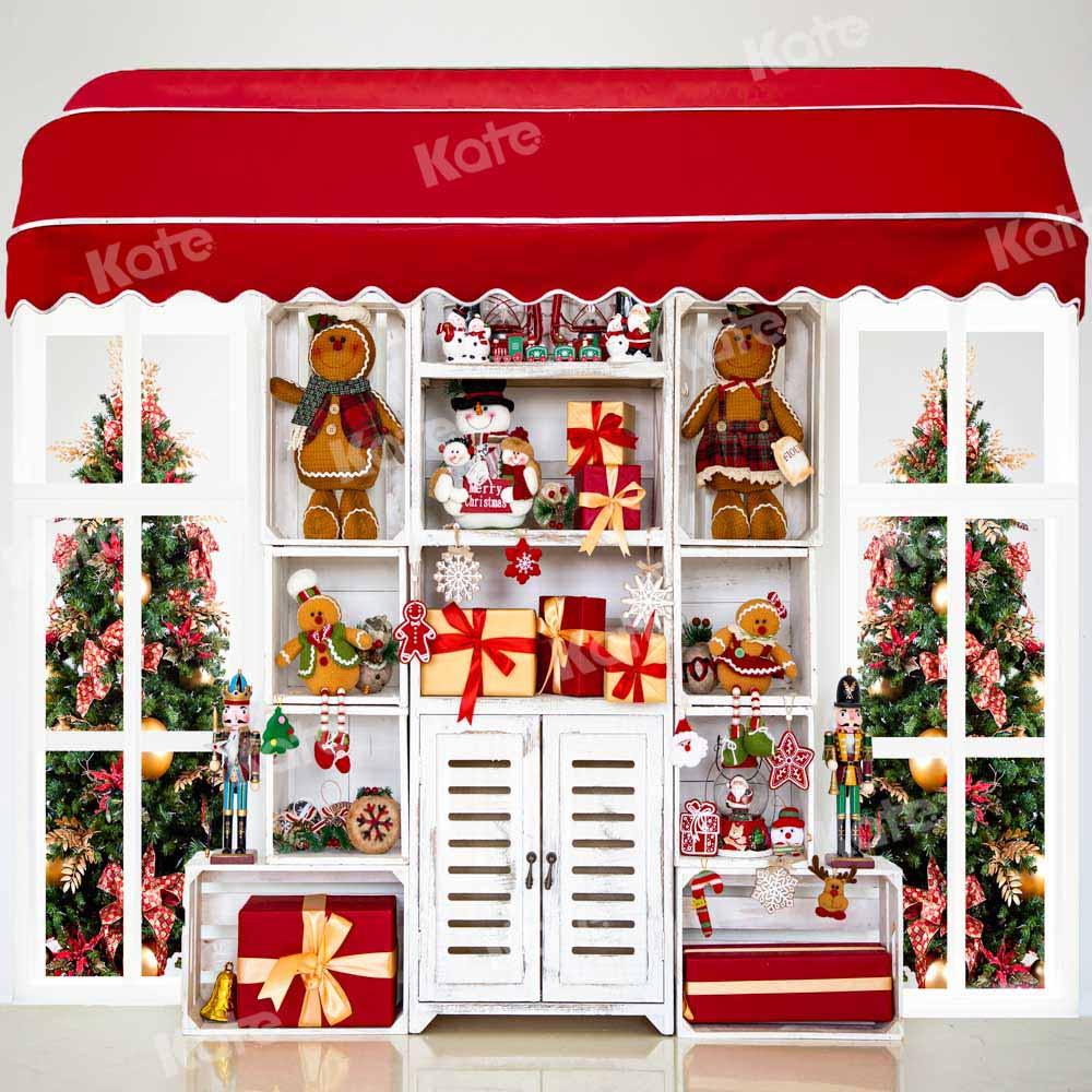 ケイトクリスマスショップ背景ギフトシェルフ