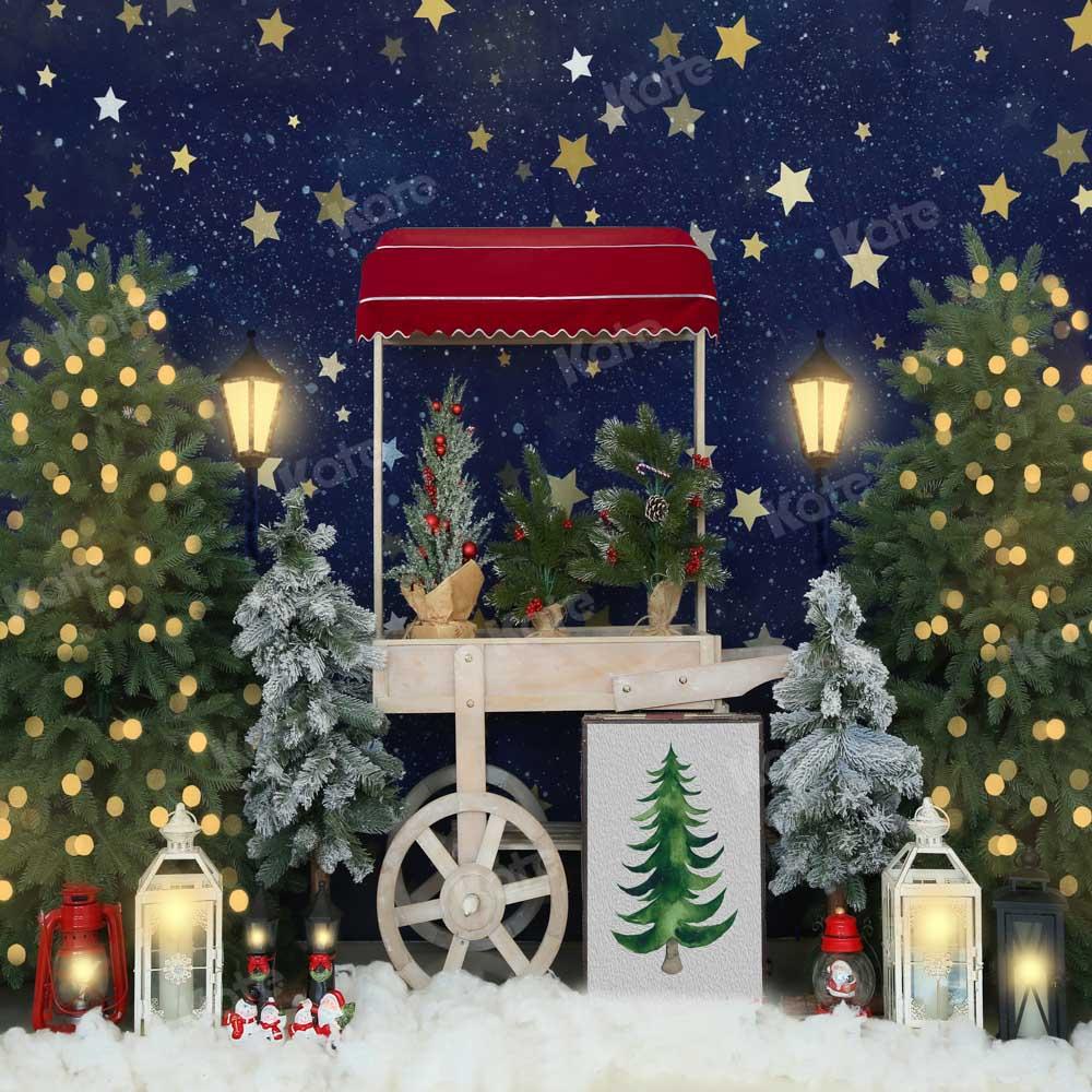 kate販売のためのクリスマスツリー背景雪の冬
