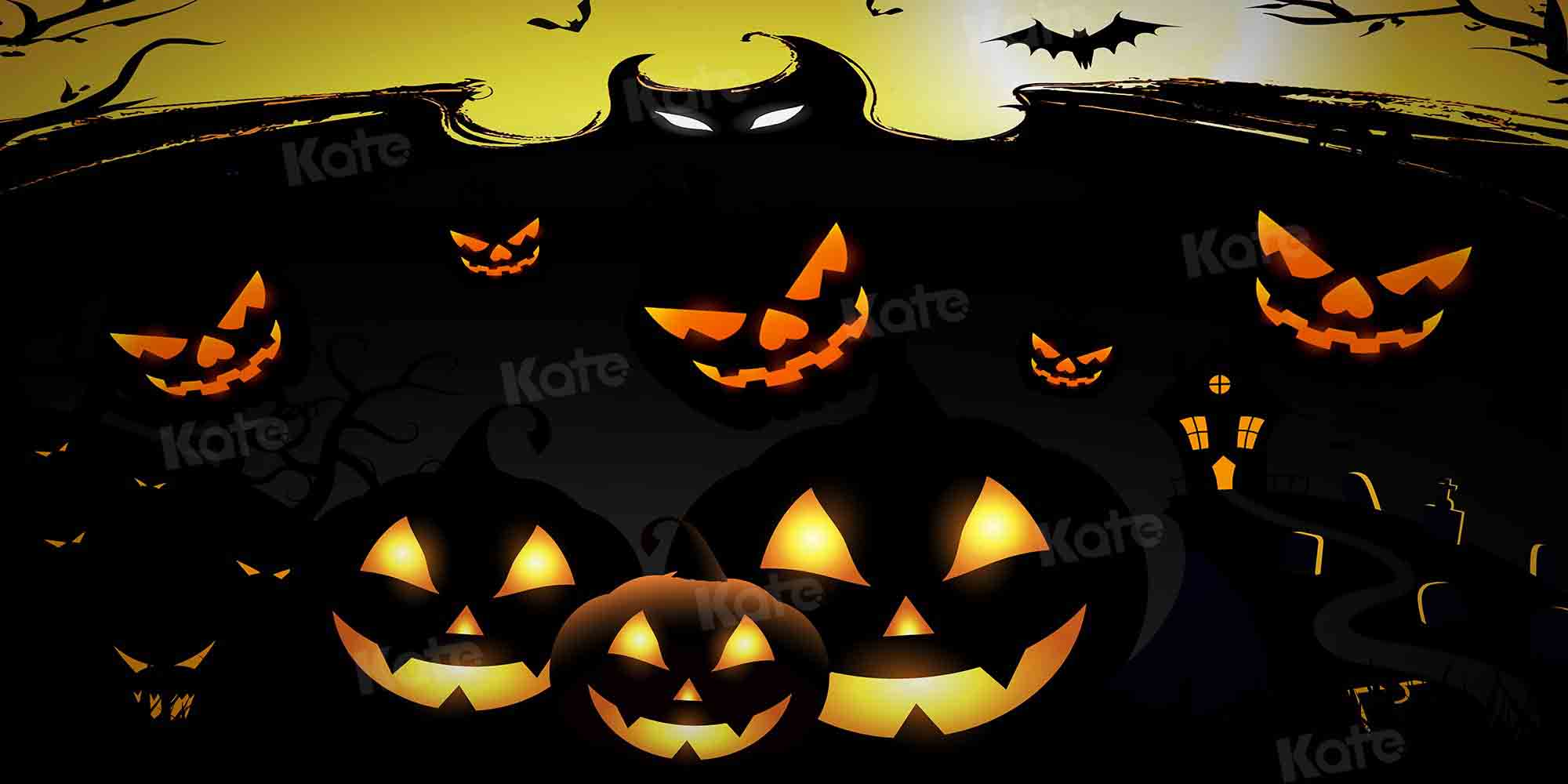 写真撮影のためのkateハロウィーンの背景カボチャ