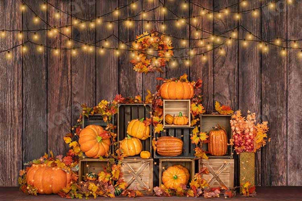 Kateハロウィーンのカボチャの背景の秋