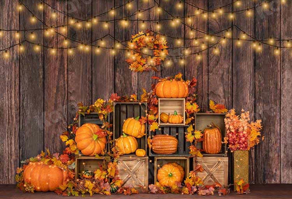 Kateハロウィーンのカボチャの背景の秋