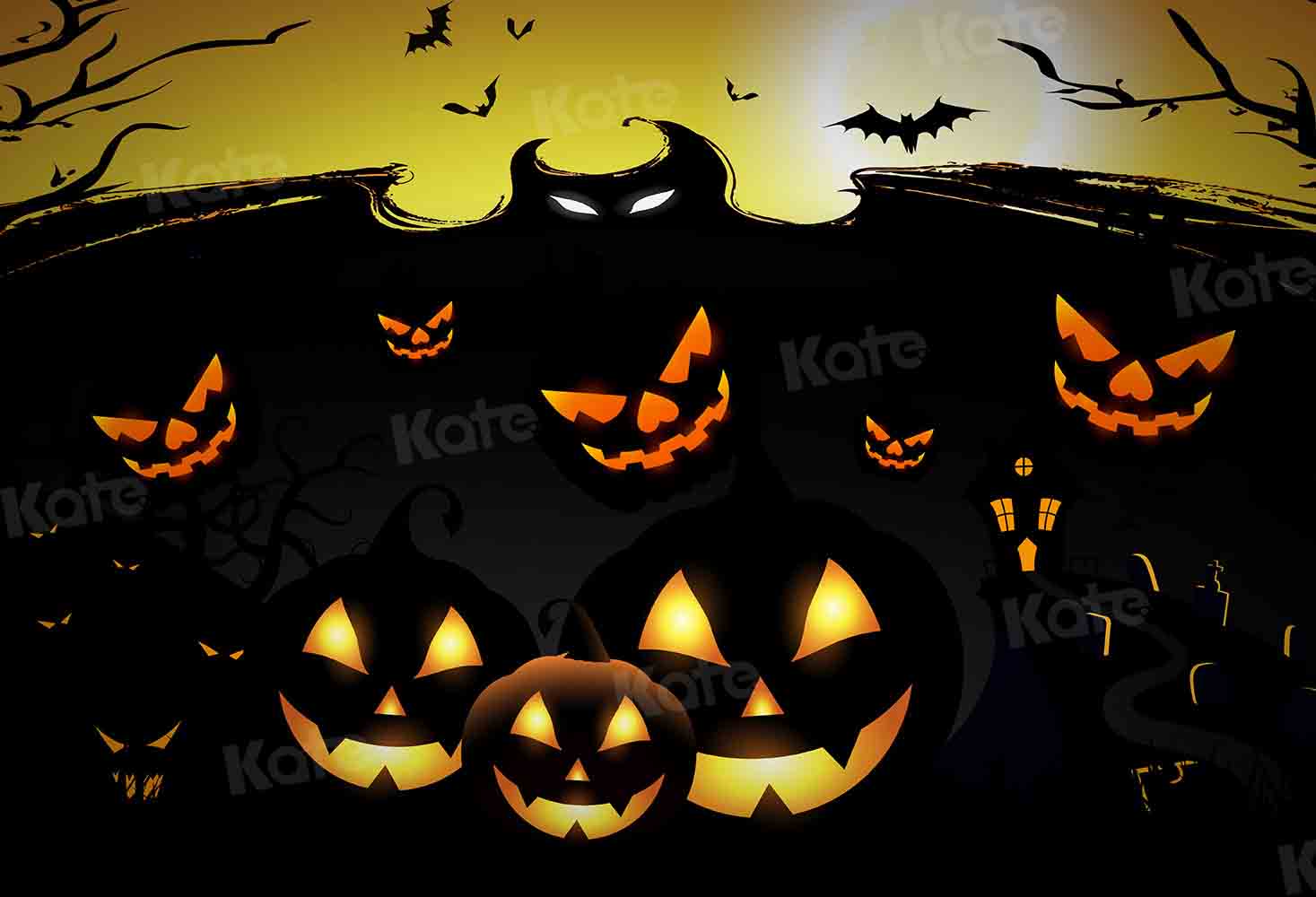 写真撮影のためのkateハロウィーンの背景カボチャ