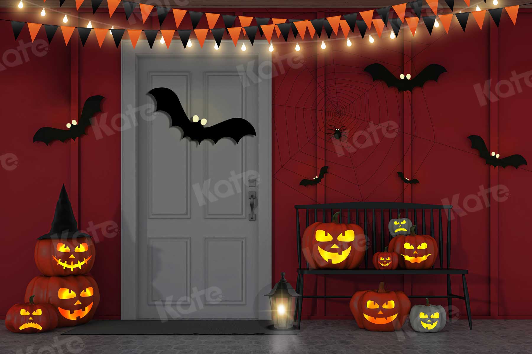 kateハロウィーンのカボチャの背景写真のための諸聖人の日