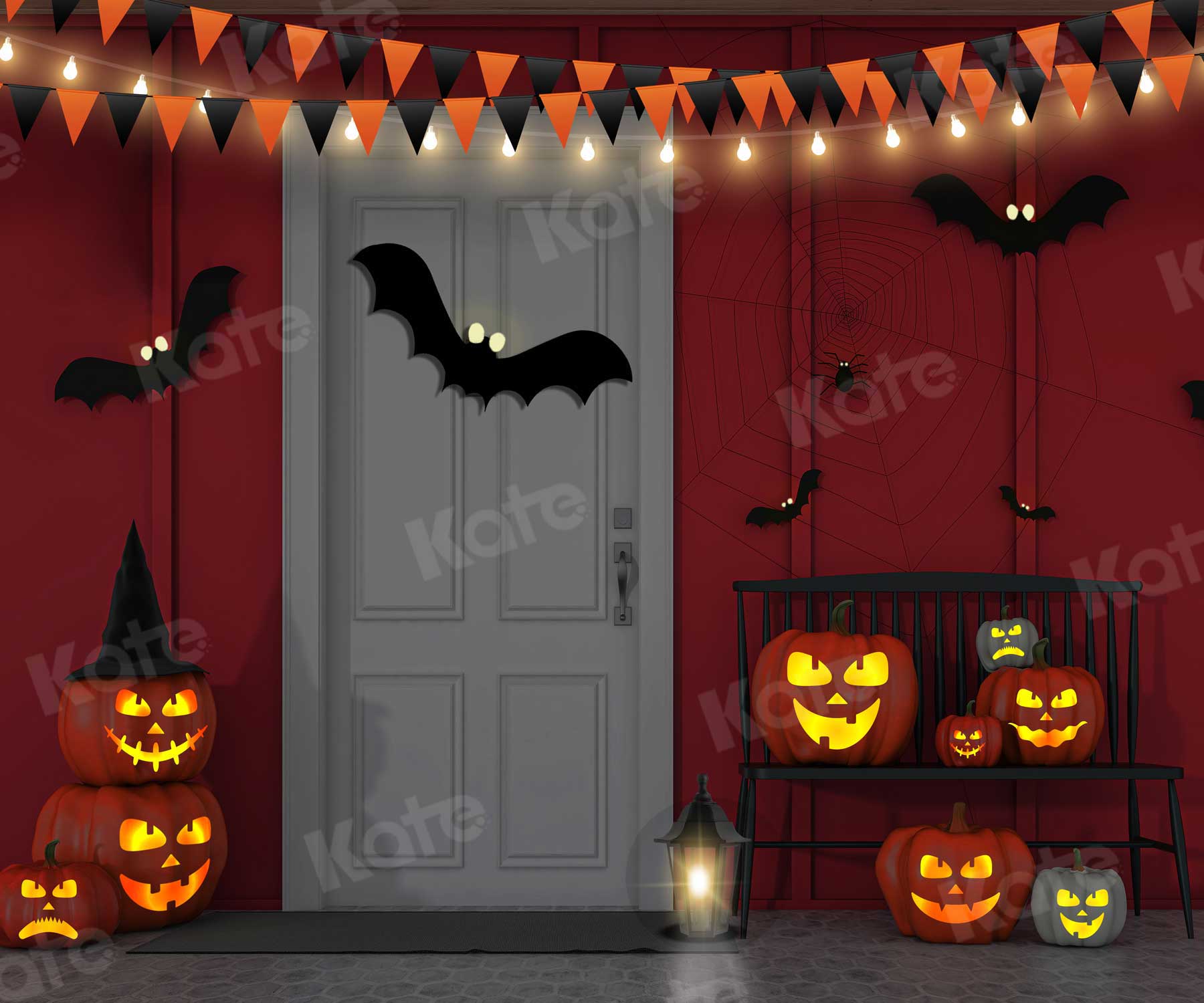 kateハロウィーンのカボチャの背景写真のための諸聖人の日