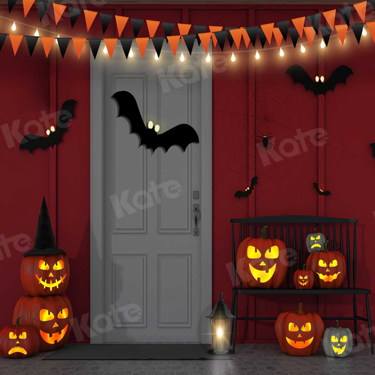 kateハロウィーンのカボチャの背景写真のための諸聖人の日