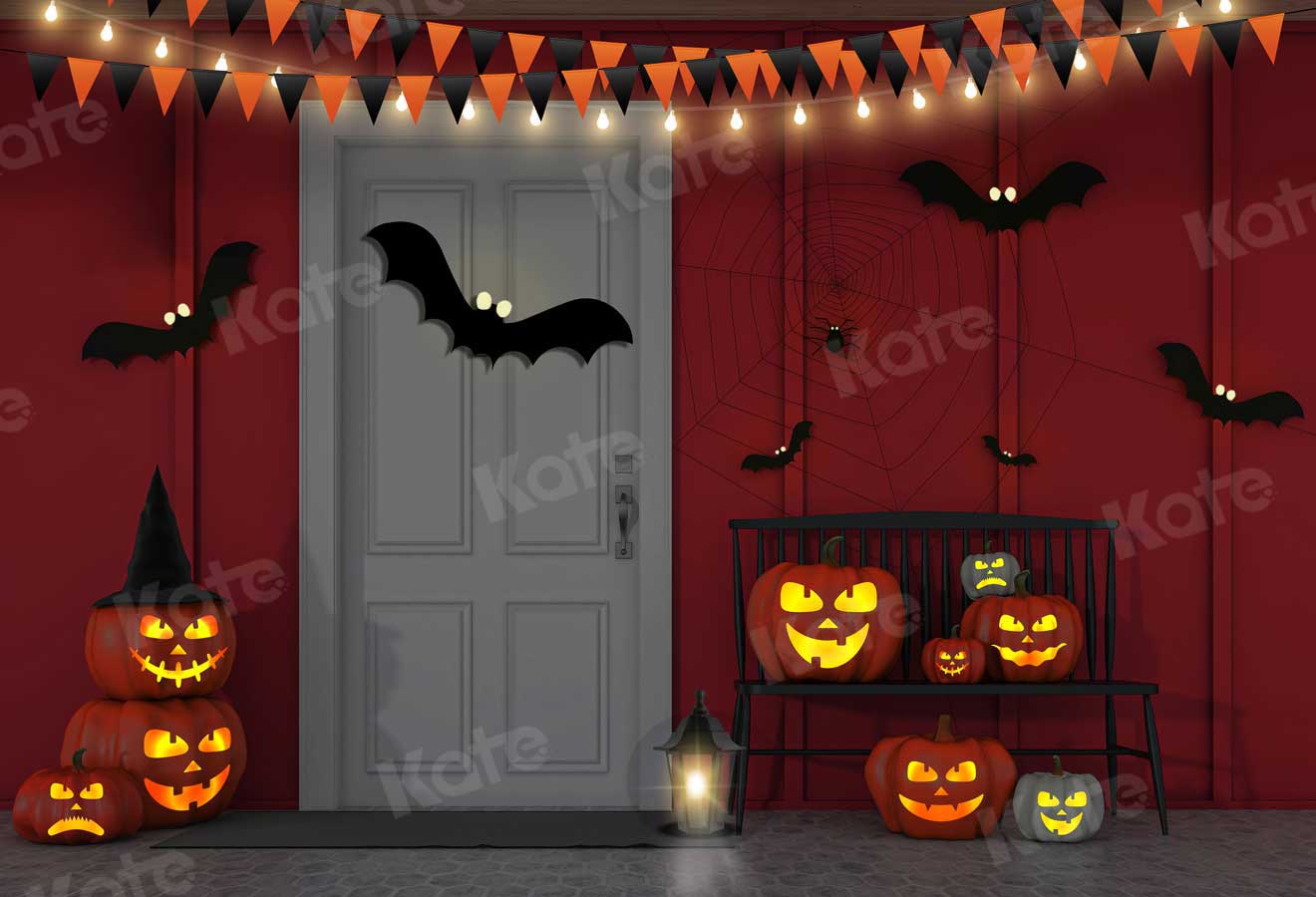 kateハロウィーンのカボチャの背景写真のための諸聖人の日